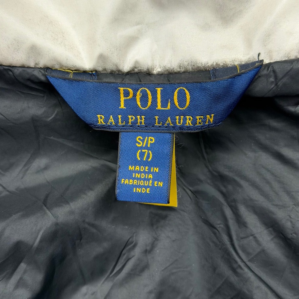 Polo Ralph Lauren Kids Size 7 Metallic Silver Hooded Puffer Jacket Winter Coat - Picture 5 of 16